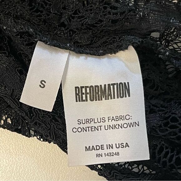 Reformation Lace floral black Top size S - Picture 4 of 5